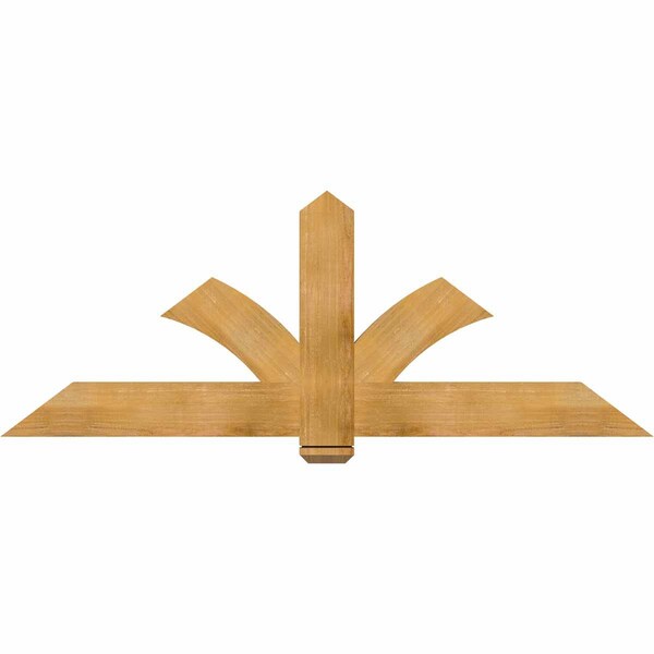 Ekena Millwork Redmond Rough Sawn Timber Gable Bracket, Western Red Cedar, 72"W x 27"H x 2"D x 6"F, 9/12 Pitch GBW072X27X0206RED00RWR - main